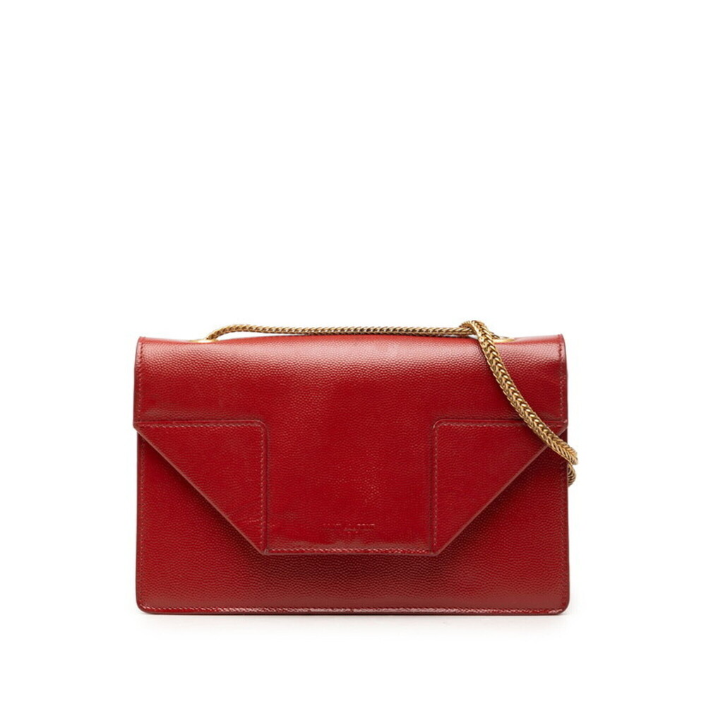 Saint Laurent Betty Chain Shoulder Bag 314516 Red Leather Women's SAINT LAURENT